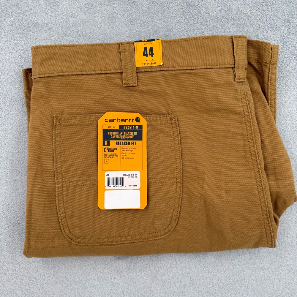 Carhartt Mens Relaxed Fit Canvas‎ Work Shorts Khaki  10 Inch Inseam Size 44